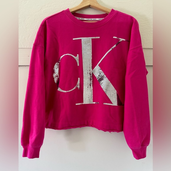 Calvin Klein Jeans Sweaters - Calvin klein pink cropped sweater